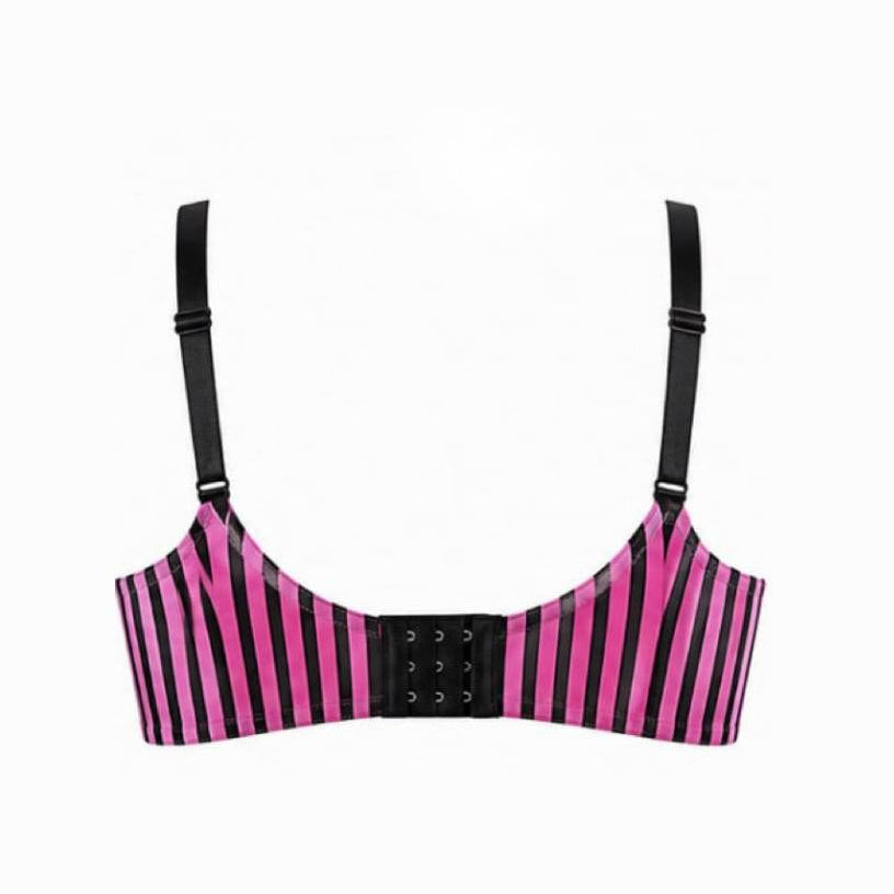 Pink Stripes Corset Bra